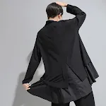 Dark Cold Ruffled Baby Shirt With Long Sleeves for Women. Stay warm and stylish with this comfortable and elegant top, p — photo 4
