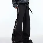 Calça Casual Ocidental Justa com Design de Zíper Duplo Camadas e Desconstrução Niche para Conforto e Estilo Moderno — foto 1
