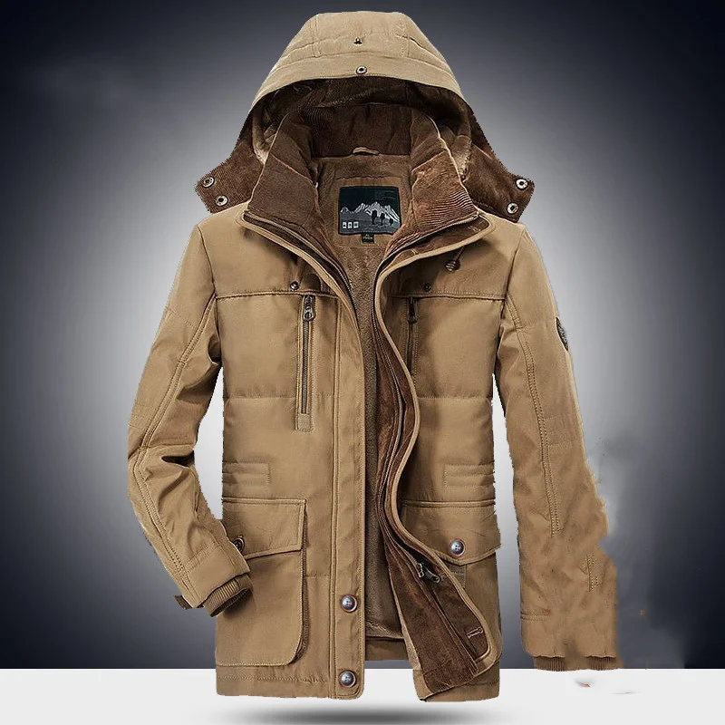 Title 2, Mid-length cotton-padded jacket providing warmt...