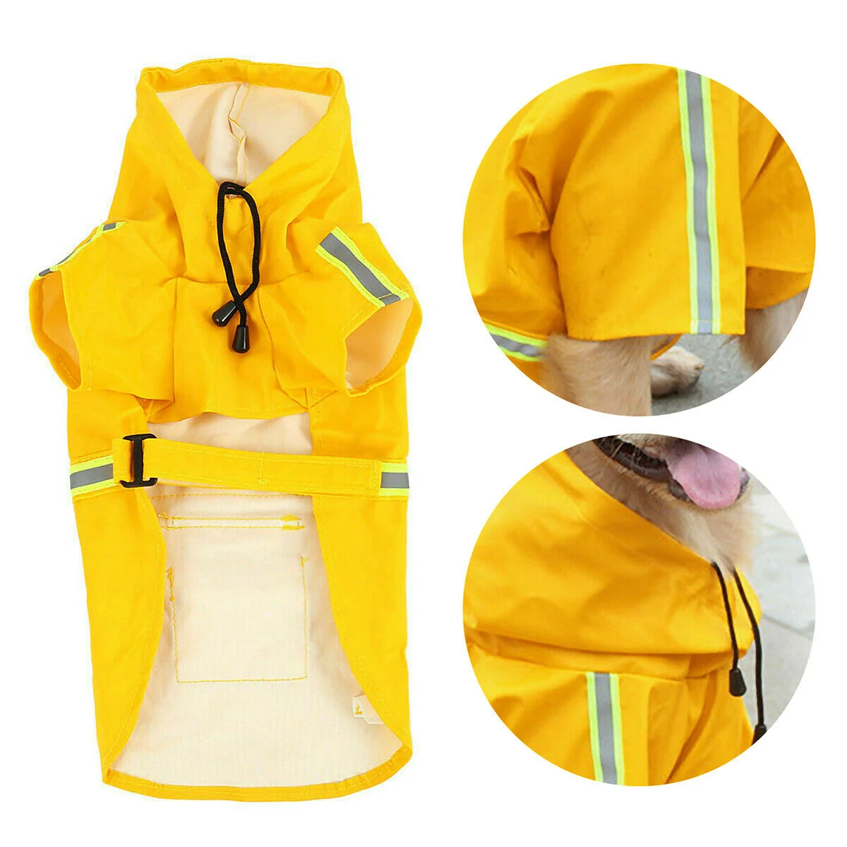 Title 2, Waterproof dog raincoat with reflective stripe,...