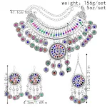 Conjunto Boho Vintage de Colar, Brincos e Tiara, Adicione um Toque Boho Charmoso e Elegante ao Seu Visual em Festas e Eventos Especiais. — foto 7