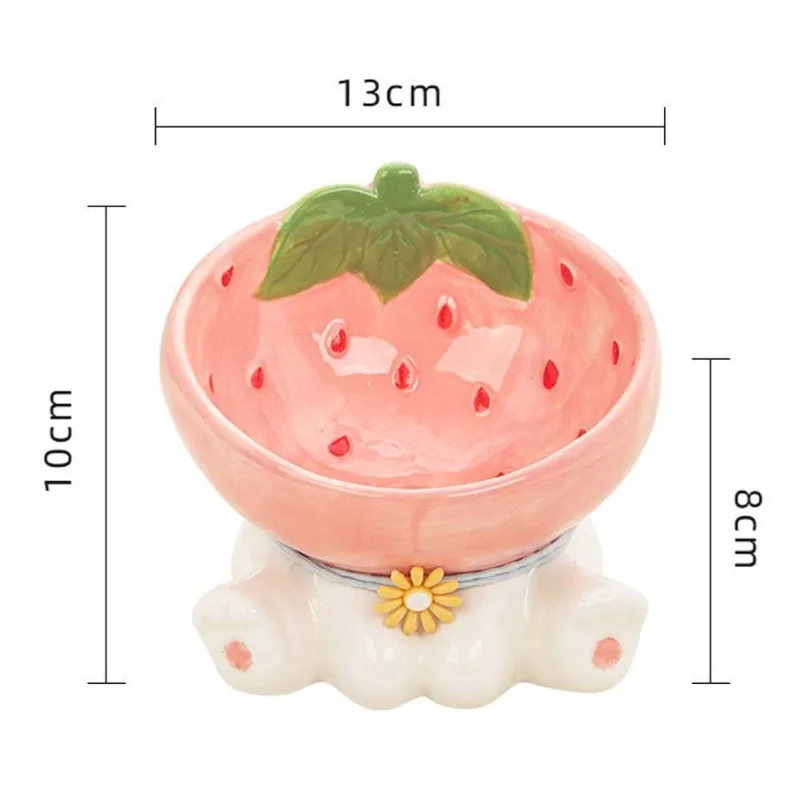 Title 3, Cat Fruit Ceramic Bowl Elevated Pet Food Water ...