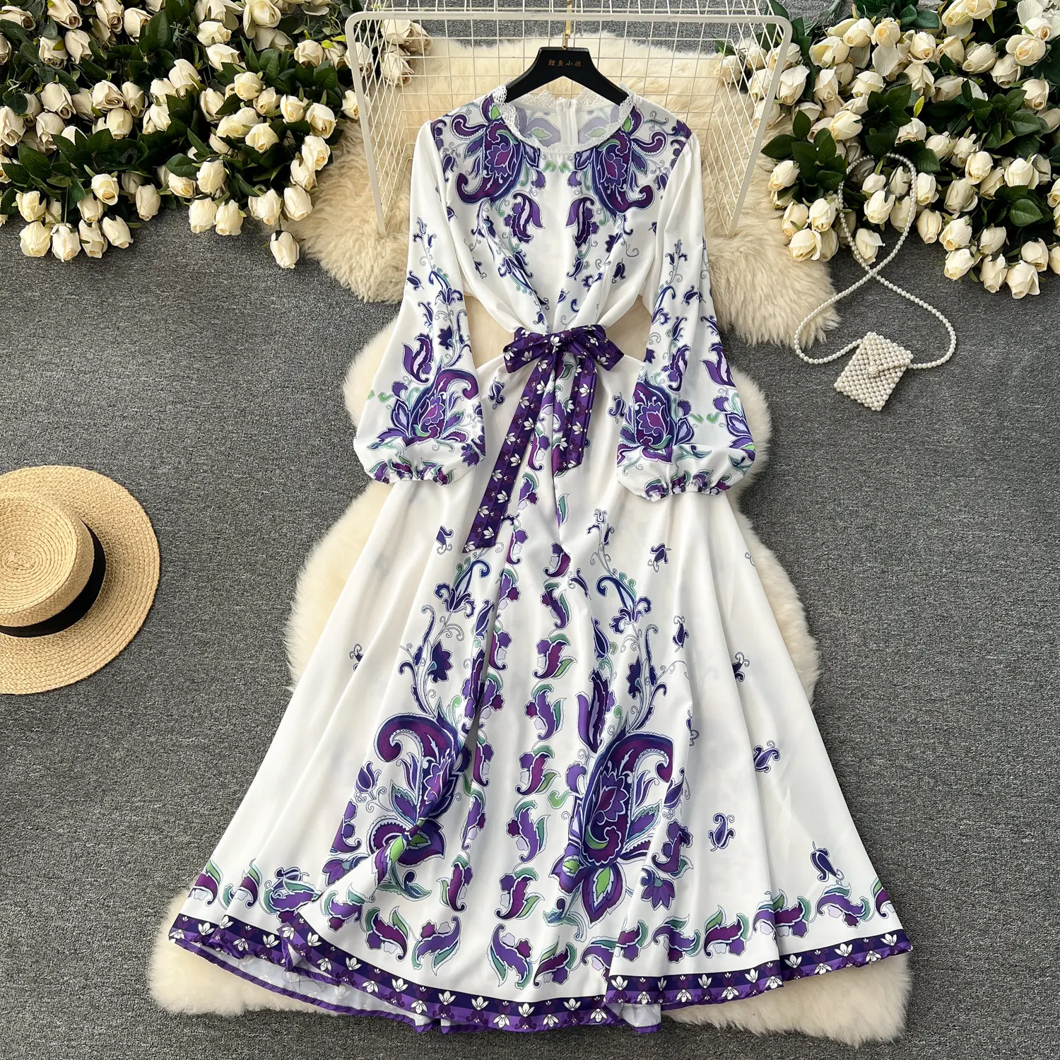 Title 27, French Style Vintage Court Style Dress Womens ...