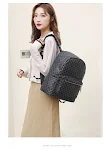 Mochila de couro estampada retrô, grande capacidade, unissex, estilo business casual europeu e americano, perfeita para trabalho, viagens e estudos. — foto 8