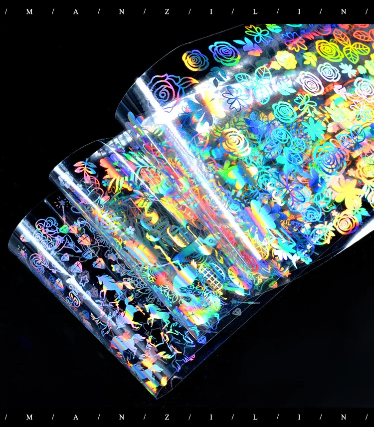 Title 3, Nail Laser Star Sticker Thermal Transfer Nail D...