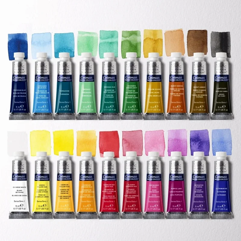 Tinta Aquarela Wensha Newton Song Entry Suit Tubo Cores Pequena 5ML Sub-embalagem 10/20 cores Retrato Paisagem Ideal — foto 25