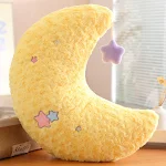 Travesseiro de Estrelas para Meninas Dormir Pelúcia de Lua Conforto e tranquilidade para a hora de dormir, um brinquedo de pelúcia macio e fofo — foto 13