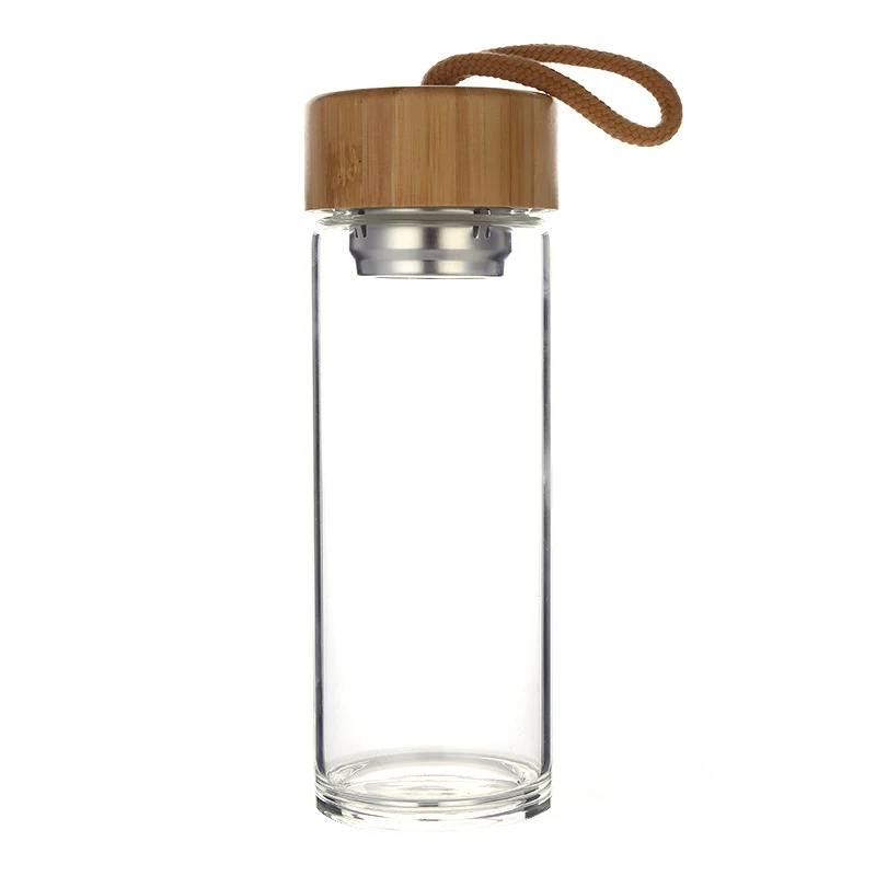 Cross Border Single Layer European Style Bamboo Lid Portable Water Cup, perfect for travel and daily use, lightweight, e — photo 2