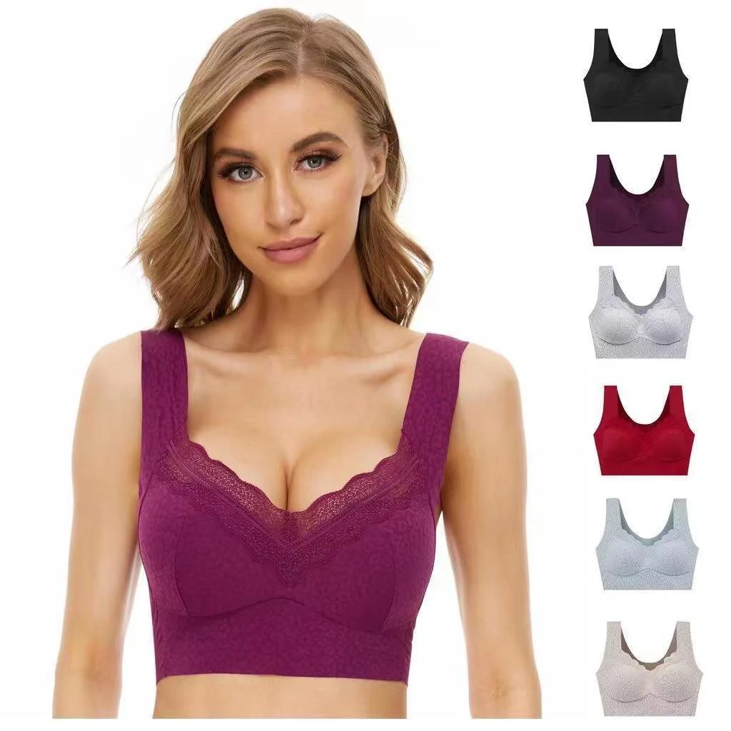 Leopard Print Full Cup Seamless Smooth Women's Vest Bra. Provides comfortable all-day support and a smooth, stylish silh — photo 3