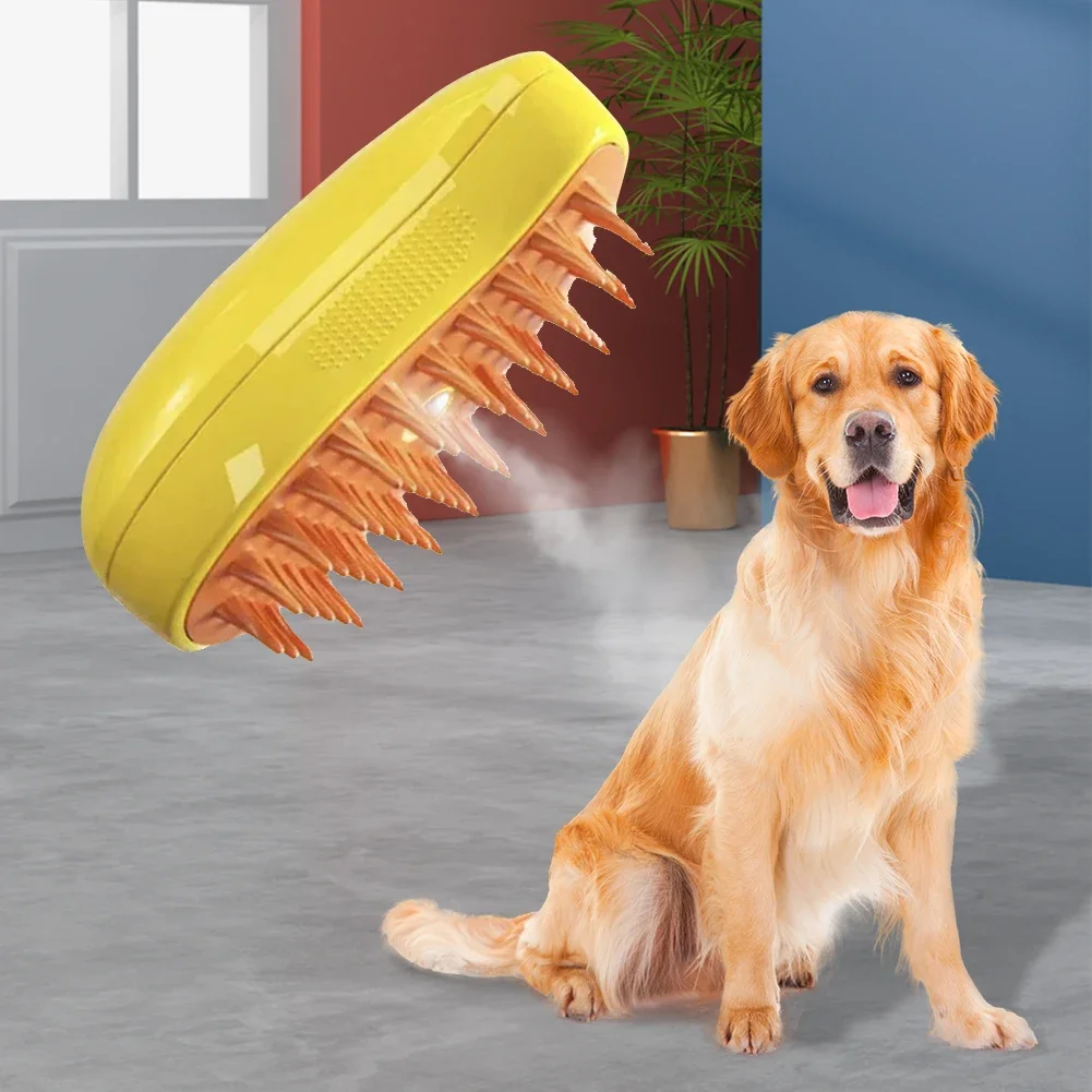 Title 7, 3 in 1 Cat Steam Brush Comb Dog Shower Brush El...