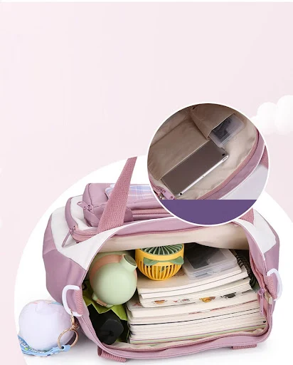 Title 2, Waterdichte grote cartoon canvas crossbody tas....