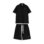 Conjunto de shorts esportivos folgados de cor sólida para lazer oferecendo conforto e estilo casual. Ideal para atividades relaxantes e uso diário. — foto 7