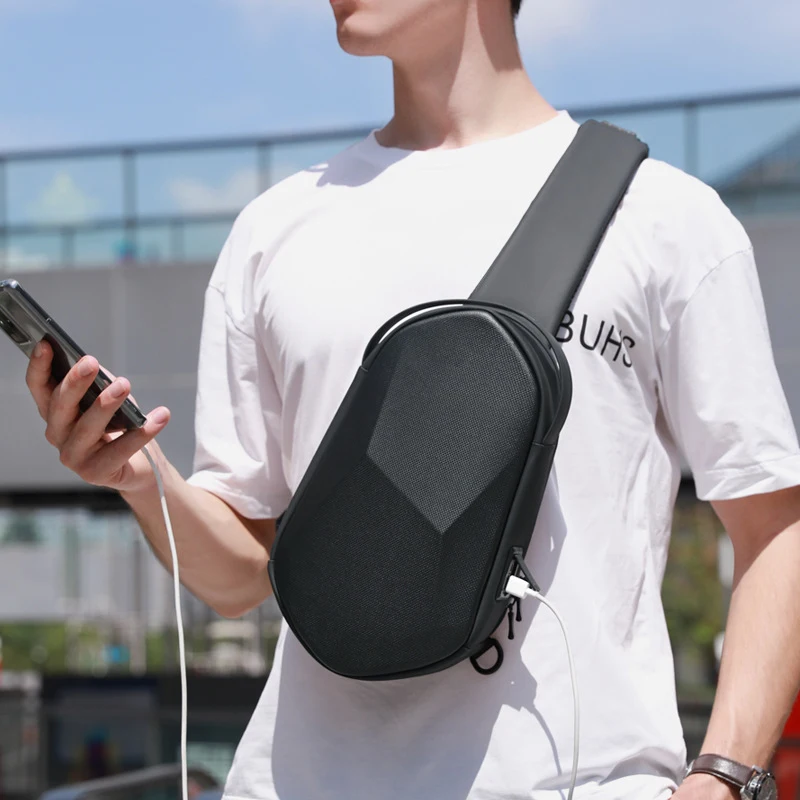 Bolsa Mensageiro Casual Masculina Urbana Resistente e Versátil Perfeita para Trabalho e Faculdade Compartimentos Internos e Design Moderno — foto 5