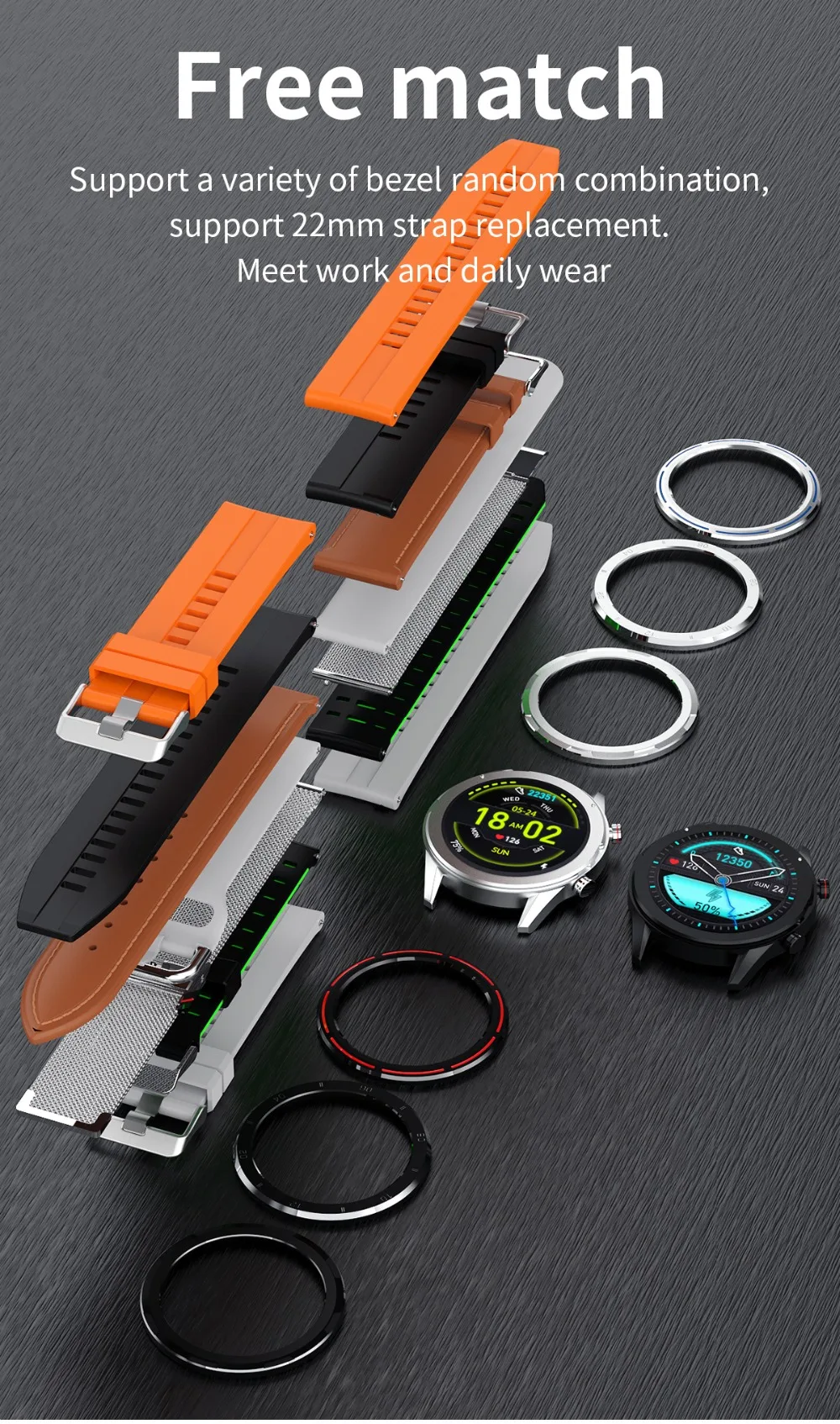 Title 10, Waterproof Outdoor Sports Bracelet with Heart R...