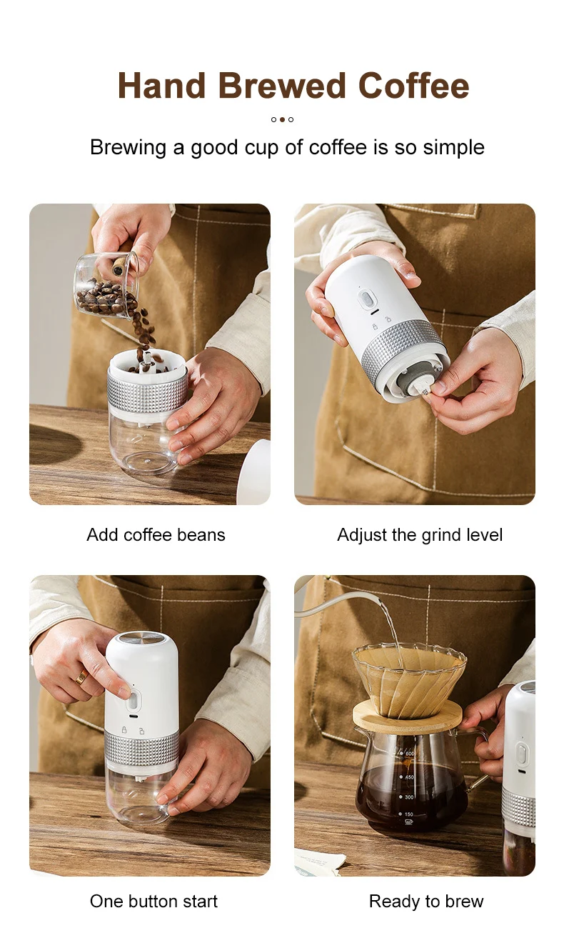 Title 18, Electric Coffee Bean Grinder USB Charging Mini ...