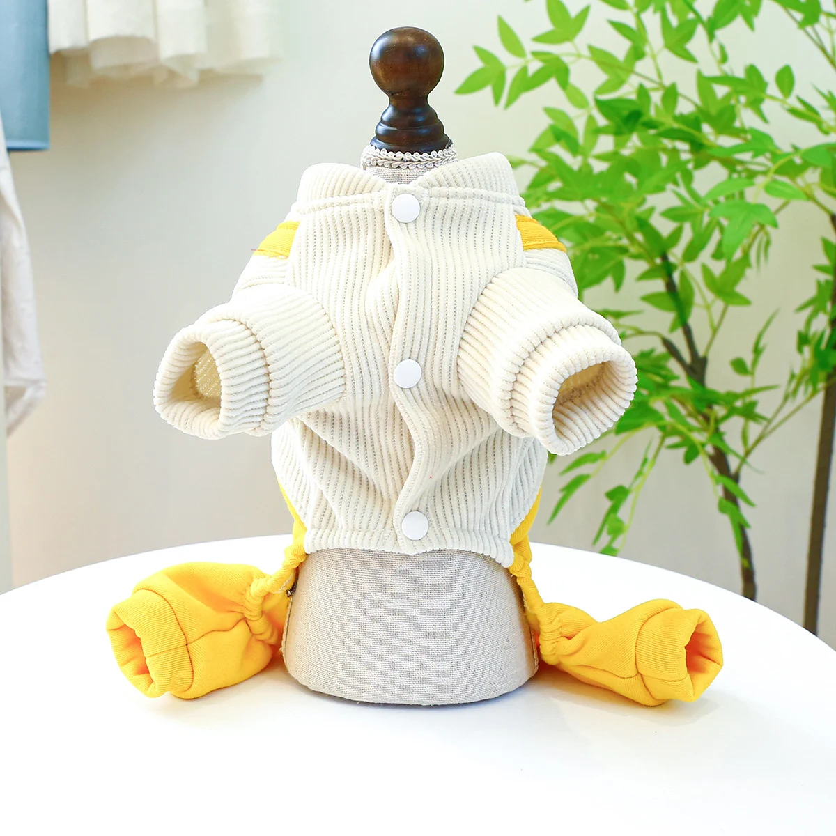 Cute Corduroy Suspender Pants for Pet Dogs, adorable and comfortable pet clothes, stylish design for your furry friend, — photo 5