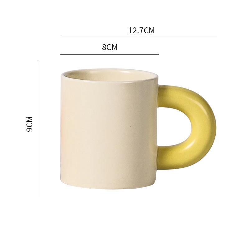 Title 3, Thick Handle Ceramic Cup with High Face Value, ...