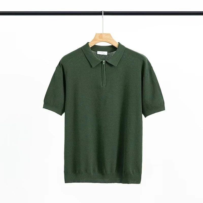 Men's Solid Color Casual Half Sleeve Bottoming Shirt. Comfortable, Versatile, and Perfect for Everyday Wear. A Must-Have — photo 2