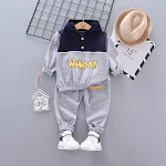 Conjunto de suéter esportivo infantil Roupa de outono Ideal para manter as crianças aquecidas e confortáveis durante esportes e brincadeiras no outono. — foto 5