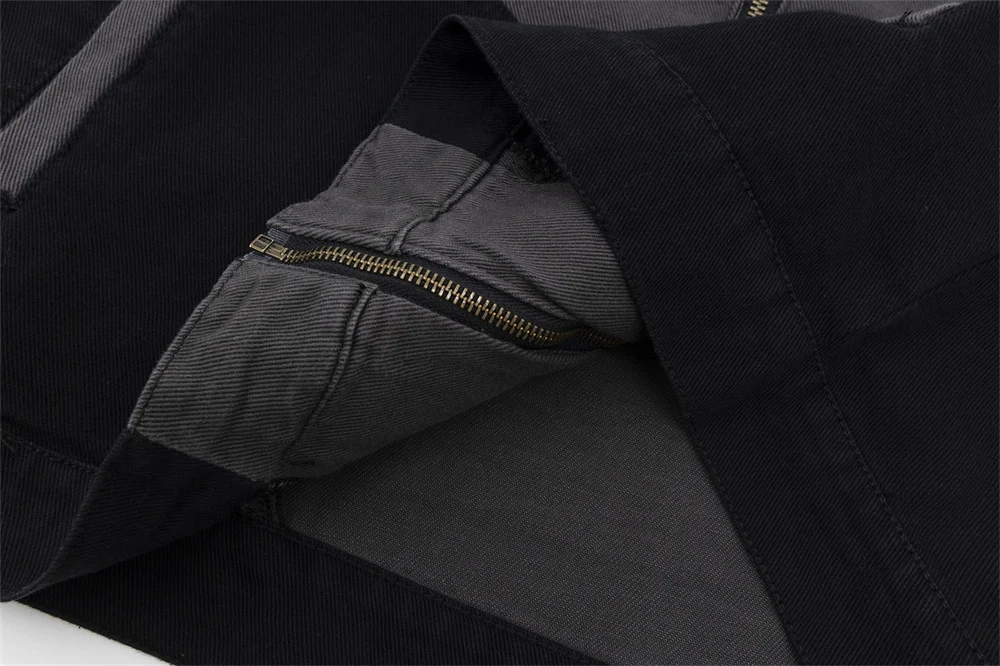 Title 4, Mens Patchwork Contrast Color Lapels Denim Jac...
