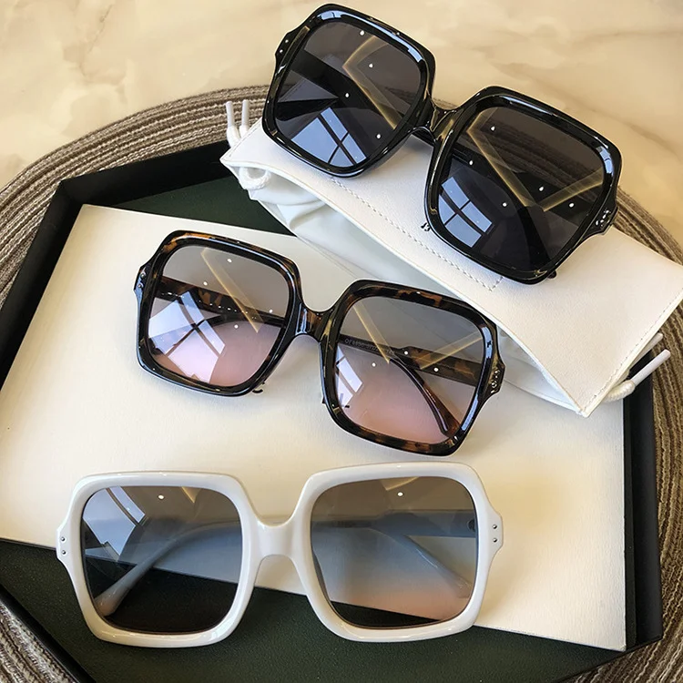 Title 3, Sunglasses Female Big Face Sunglasses Round Fac...