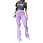 Calças Femininas de Tricô Cintura Alta, Micro-la, Casuais e Modernas – Conforto e Estilo para um Look Impecável em Qualquer Ocasião. — foto 4