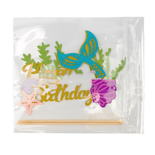Title 1, Starfish Mermaid HAPPY BIRTHDAY English Cake In...
