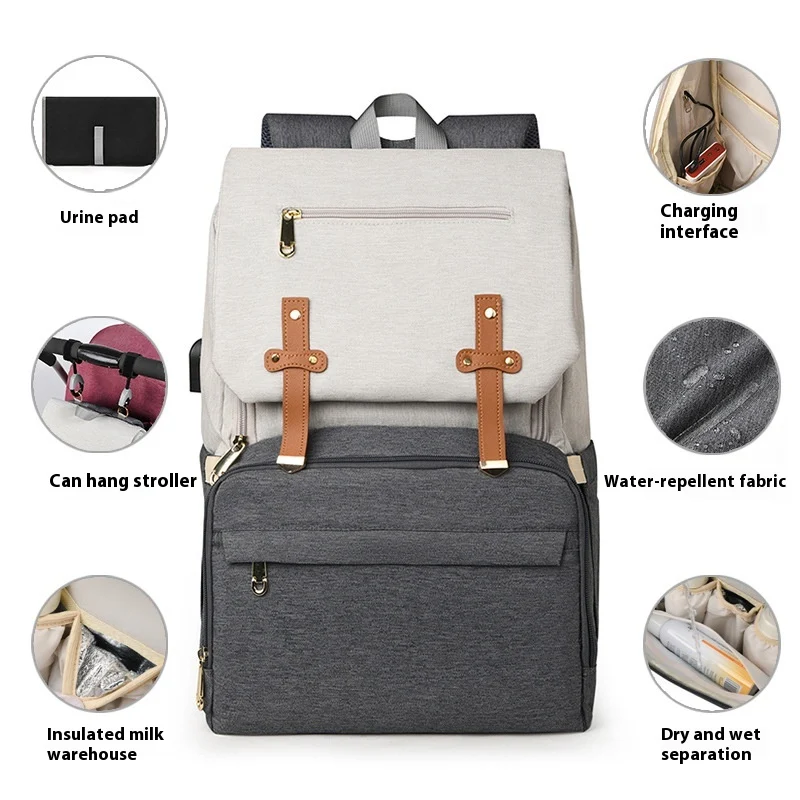 Bolsa de maternidade multifuncional, leve e com grande capacidade de armazenamento. Perfeita para levar tudo o que seu bebê precisa! — foto 7