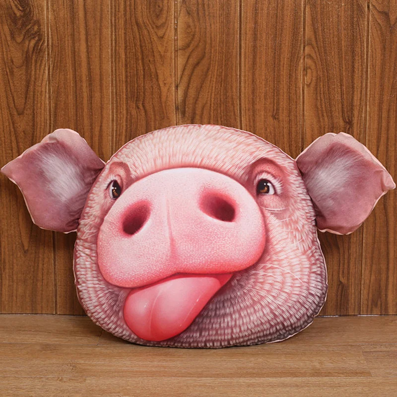 Peluche tête de cochon doux et câlin, idéal pour les câlins et les jeux. Un cadeau adorable et amusant pour les enfants et les collectionneurs. — photo 4