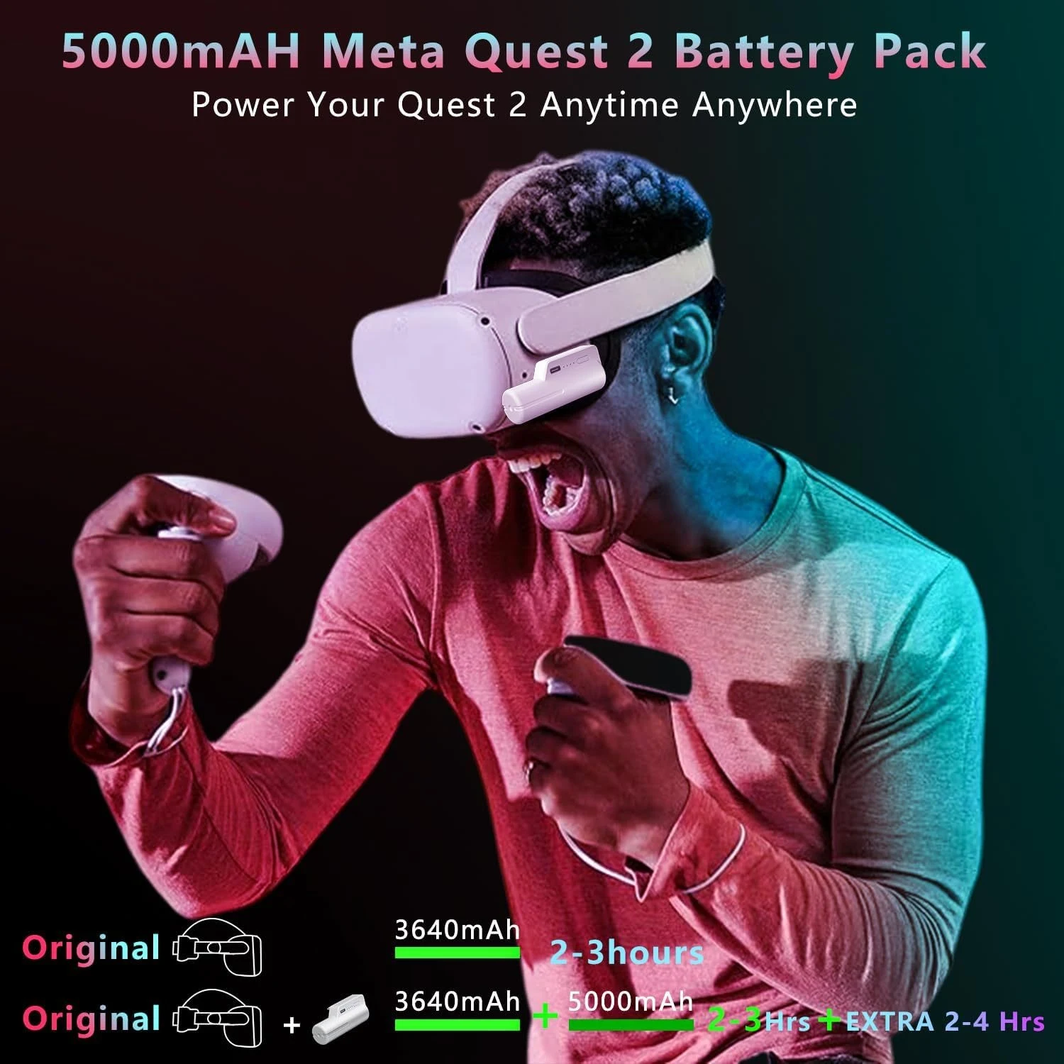 Title 6, VR Headset Power Bank Extended Game Time Portab...