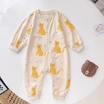 Body de bebê de algodão com estampa de desenho animado simples Confortável e macio para o dia a dia. Ideal para recém-nascidos e bebês. Roupa perfeita. — foto 5
