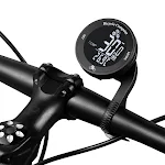 Schwarzer, wasserdichter, kabelloser Rund-Tachometer für Mountainbikes mit Tachymeter Funktion. Robust und zuverlässig für jedes Abenteuer. — foto 4