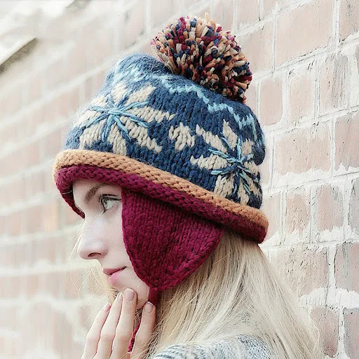 Title 1, Cappello in lana jacquard calda addensata fatto...