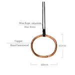 Colar com pingente artesanal vintage em cobre puro. Design único, duradouro e elegante. Perfeito para uso diário ou eventos especiais. — foto 2
