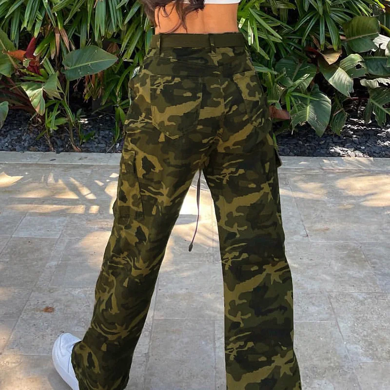 Women's New Vintage Street Style High Waist Thin Denim Camouflage Overalls – Stylish & Comfortable – Perfect for Everyda — photo 5