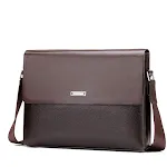 Bolsa Masculina WEIXIER Tote Couro Sintético Microfibra de Alta Qualidade Mensageiro para Negócios Pasta de Mão Bolsa Laptop Ombro — foto 2