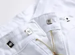 Men's white slim denim shorts, your go-to summer staple. Comfortable, stylish, and versatile for any casual occasion and — photo 10