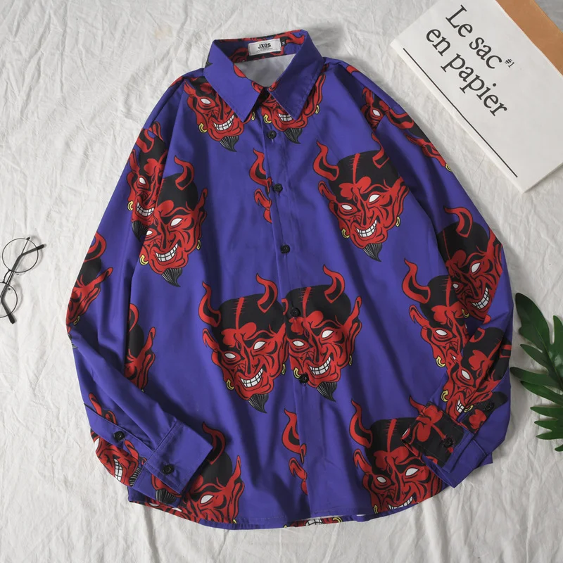 Shirt Printing Loose Couple Lange Mouwen Jasje Comfortabele Pasvorm Veelzijdig en Stijlvol Voor Hem en Haar Casual Look Perfect Voor Dagelijks Gebruik en Uitjes — foto 3