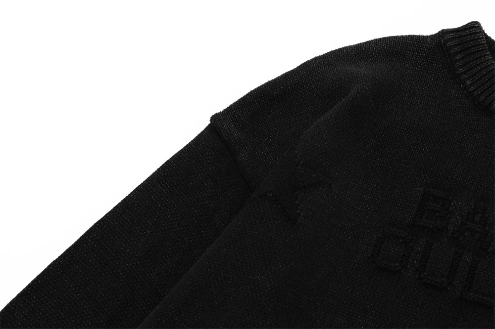 Title 10, Suéter folgado casual gola redonda com efeito d...