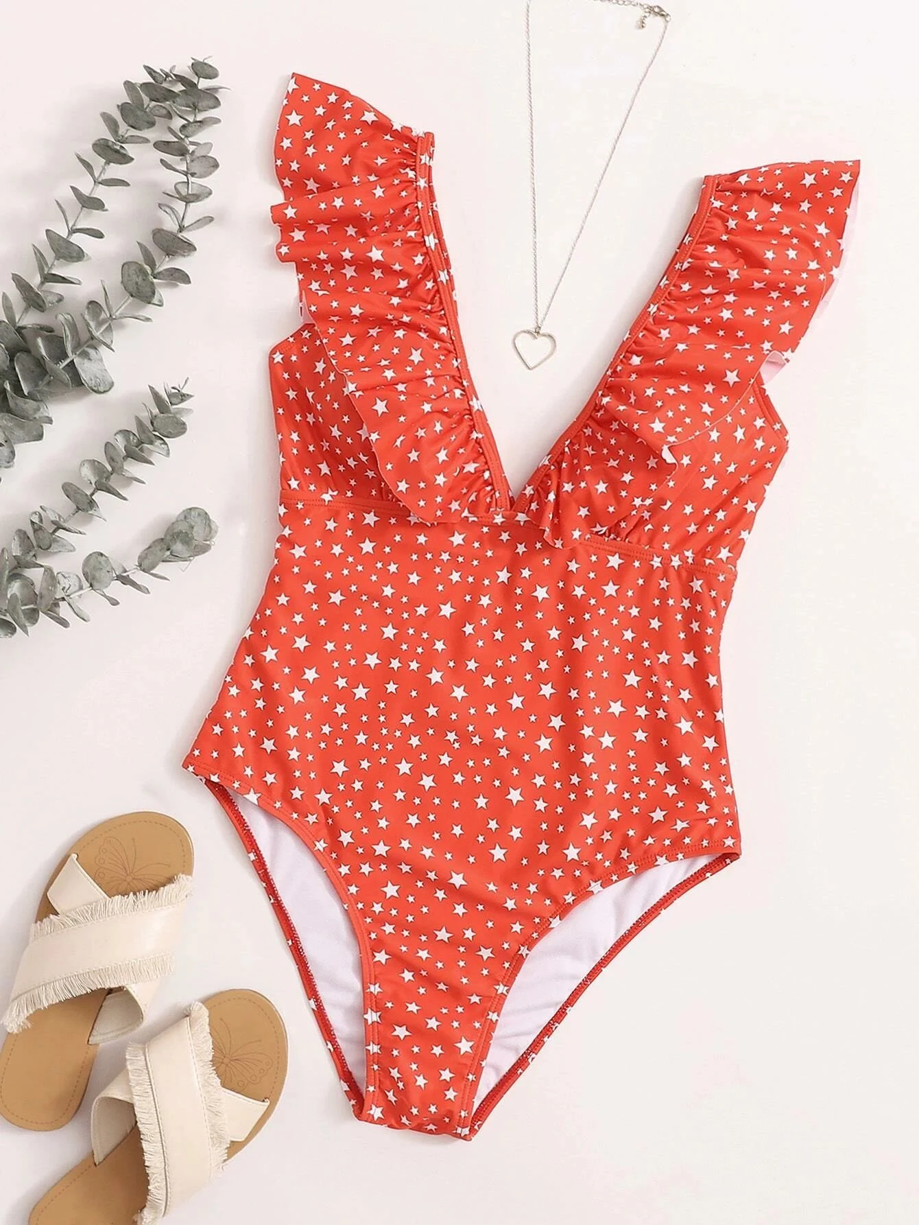 Pure Color Pleated One-piece Swimsuit Fashionable Sexy Slim Bikini offers a flattering fit, enhancing your natural curve — photo 4