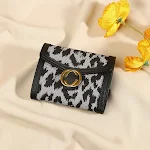 Nieuwe damesportemonnee met luipaardprint, meerdere kaartsleuven, muntvak, alles-in-één clutch, kaarthouder voor dames, stijlvol en functioneel. — foto 2
