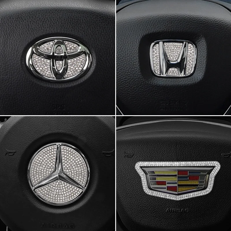 Car Steering Wheel Labeling Diamond Decorative Stickers. Easy to apply, enhance your car's interior with style and perso — photo 11