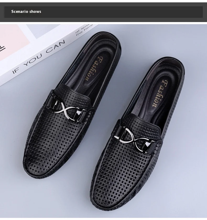 Title 7, Breathable thin soft bottom soft leather mens ...