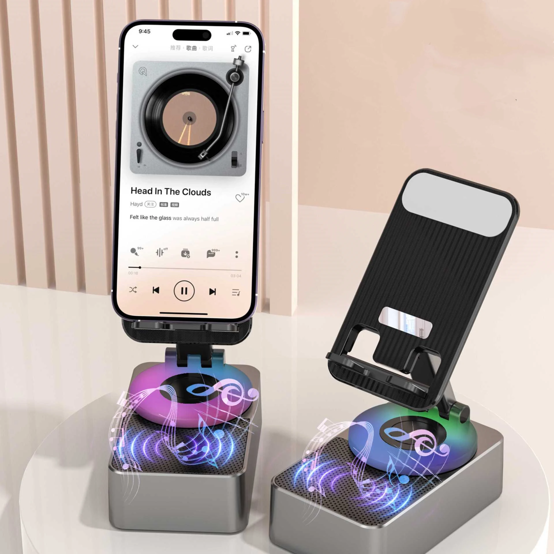 Title 2, Supporto per Cellulare con Audio Due in Uno Gir...