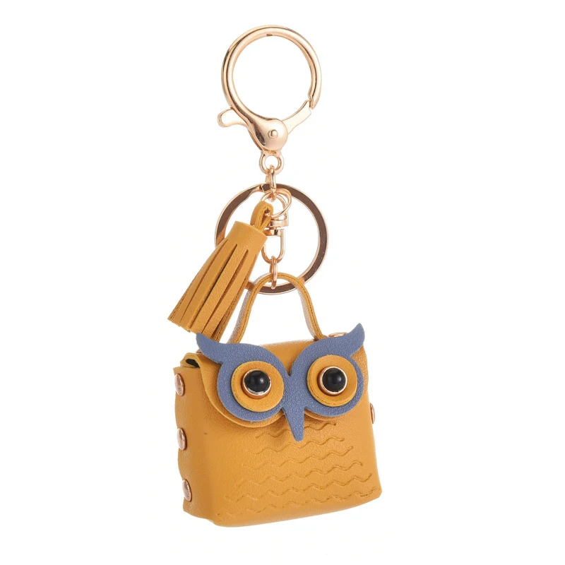 Creatieve Lederen Uil Muntportemonnee Sleutelhanger, Klein en Handig voor Munten en Sleutels, Een Nuttig en Stijlvol Accessoire voor onderweg. — foto 21