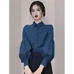 Camicia retrò francese Senso del design di nicchia femminile — foto 2