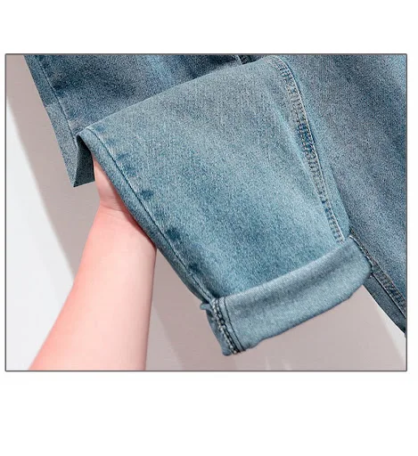 Title 9, Dames plus size losse jeans met hoge taille en ...