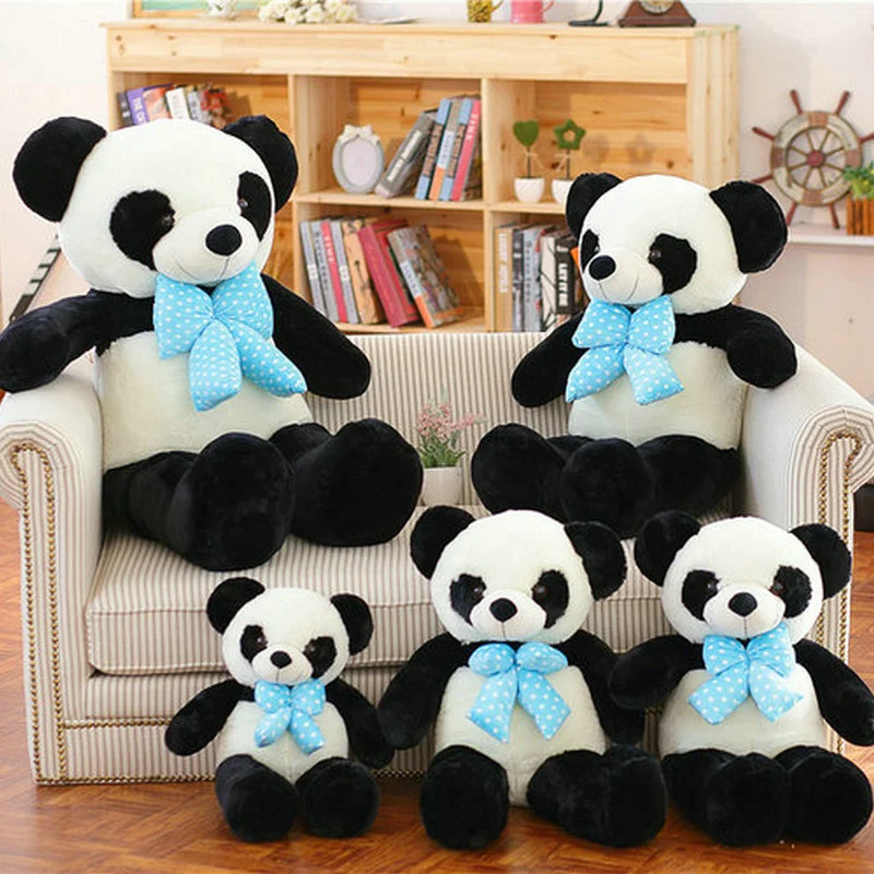 Adorable bow tie panda plush toy, perfect for cuddling and play. A soft, huggable toy and a wonderful gift for children. — photo 5
