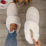 Pantofole invernali in peluche per la casa, suola spessa, cotone caldo, scarpe da giardino da donna per esterni. — foto 2