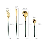 Dark green gold fourpiece su